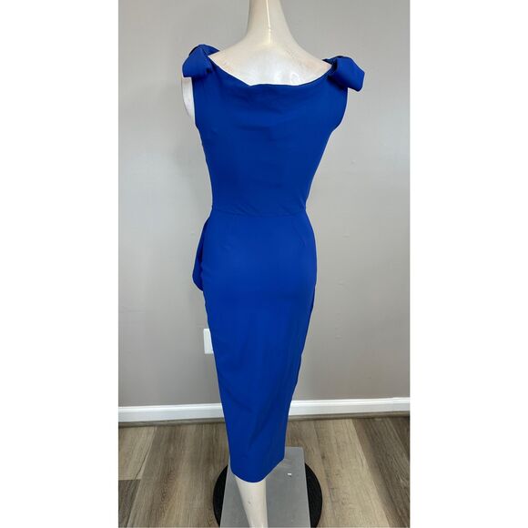 Chiara Boni La Petite Robe Waiko Ruffled Cocktail Midi-Dress Size US2 $750 - Picture 7 of 11